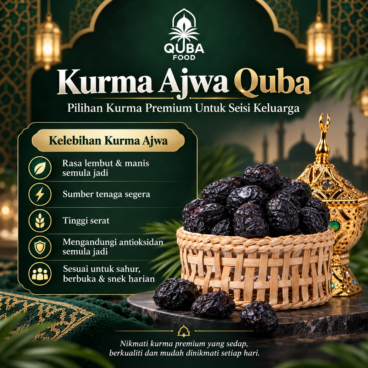 Kelebihan Kurma Ajwa QUBA